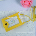 Cute fashion leather lanyard id card badge holder